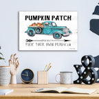 Epic Art 'Pumpkin Patch Open Daily' by Cindy Jacobs, Acrylic Glass Wall Art,16x12
