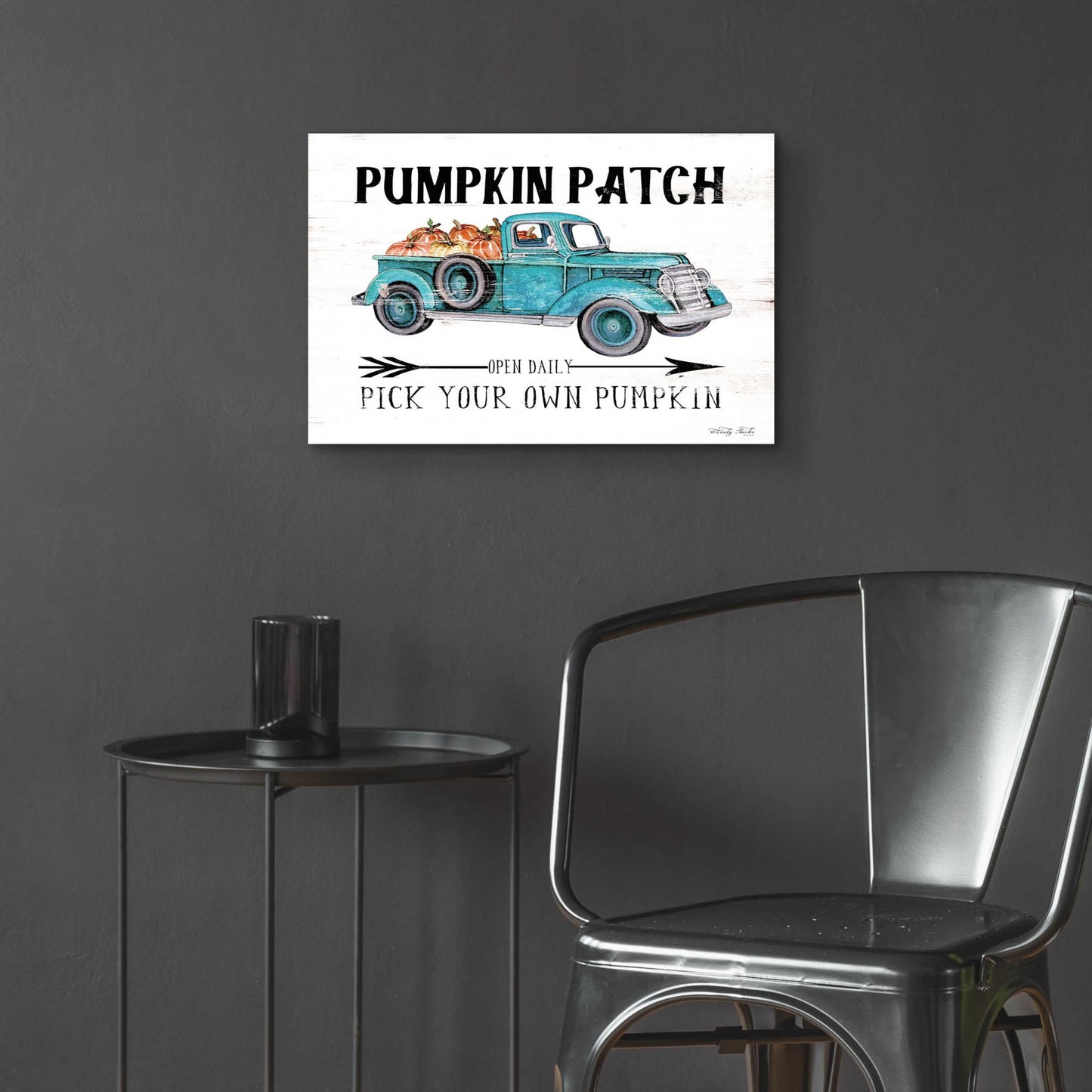 Epic Art 'Pumpkin Patch Open Daily' by Cindy Jacobs, Acrylic Glass Wall Art,24x16