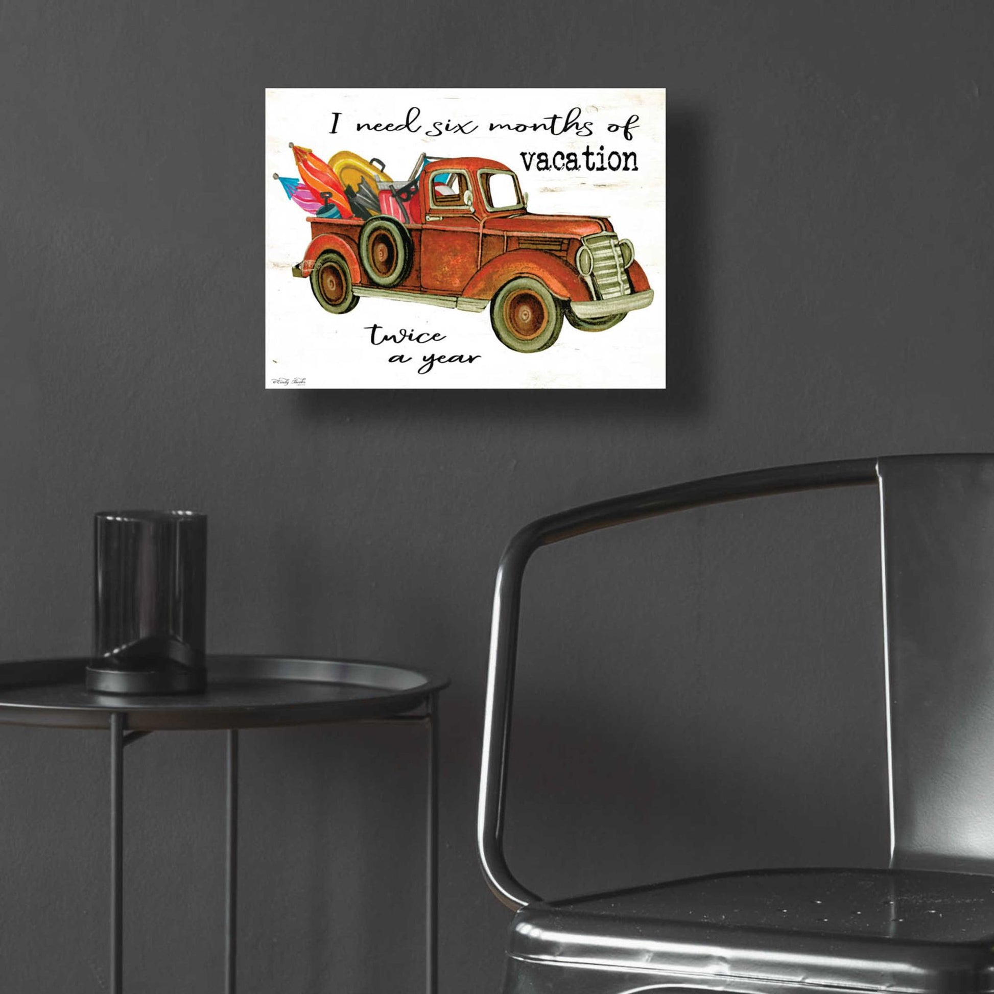 Epic Art 'Vacation Truck' by Cindy Jacobs, Acrylic Glass Wall Art,16x12