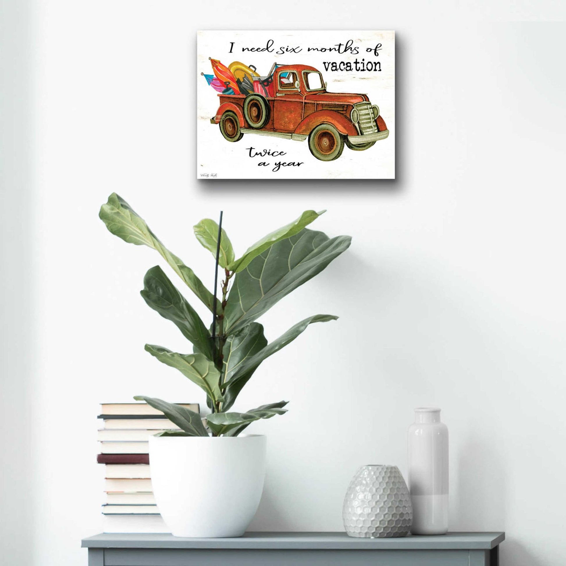 Epic Art 'Vacation Truck' by Cindy Jacobs, Acrylic Glass Wall Art,16x12