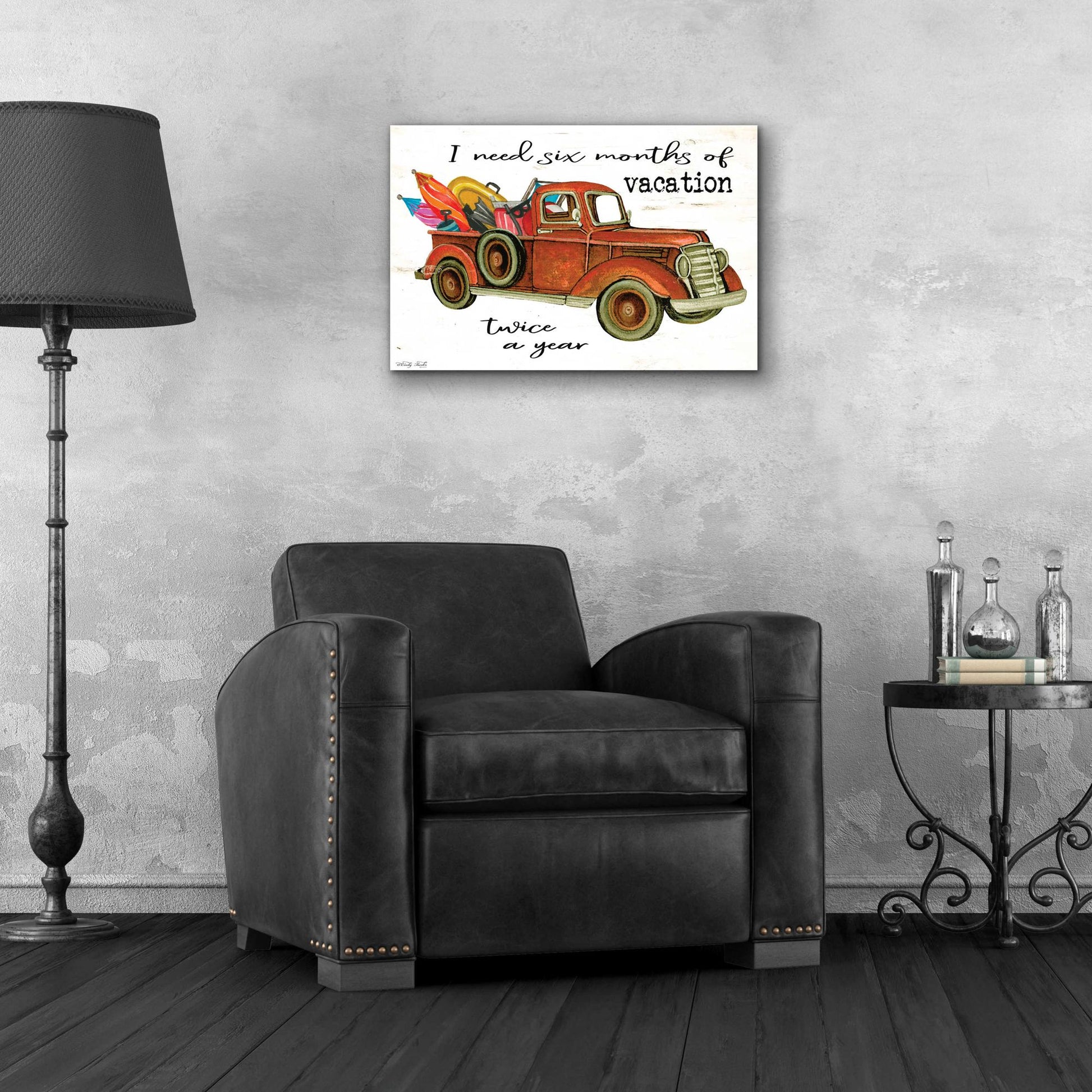 Epic Art 'Vacation Truck' by Cindy Jacobs, Acrylic Glass Wall Art,24x16