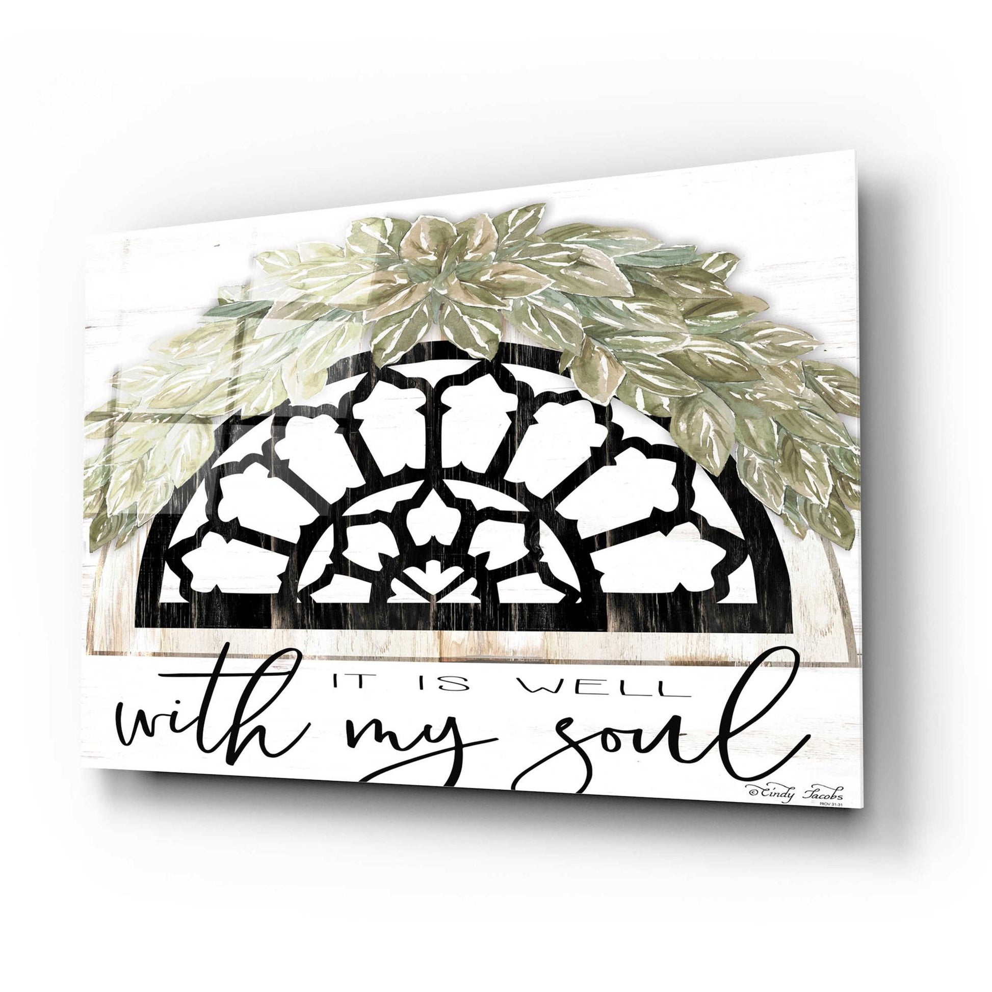 Epic Art 'With My Soul' by Cindy Jacobs, Acrylic Glass Wall Art,24x16