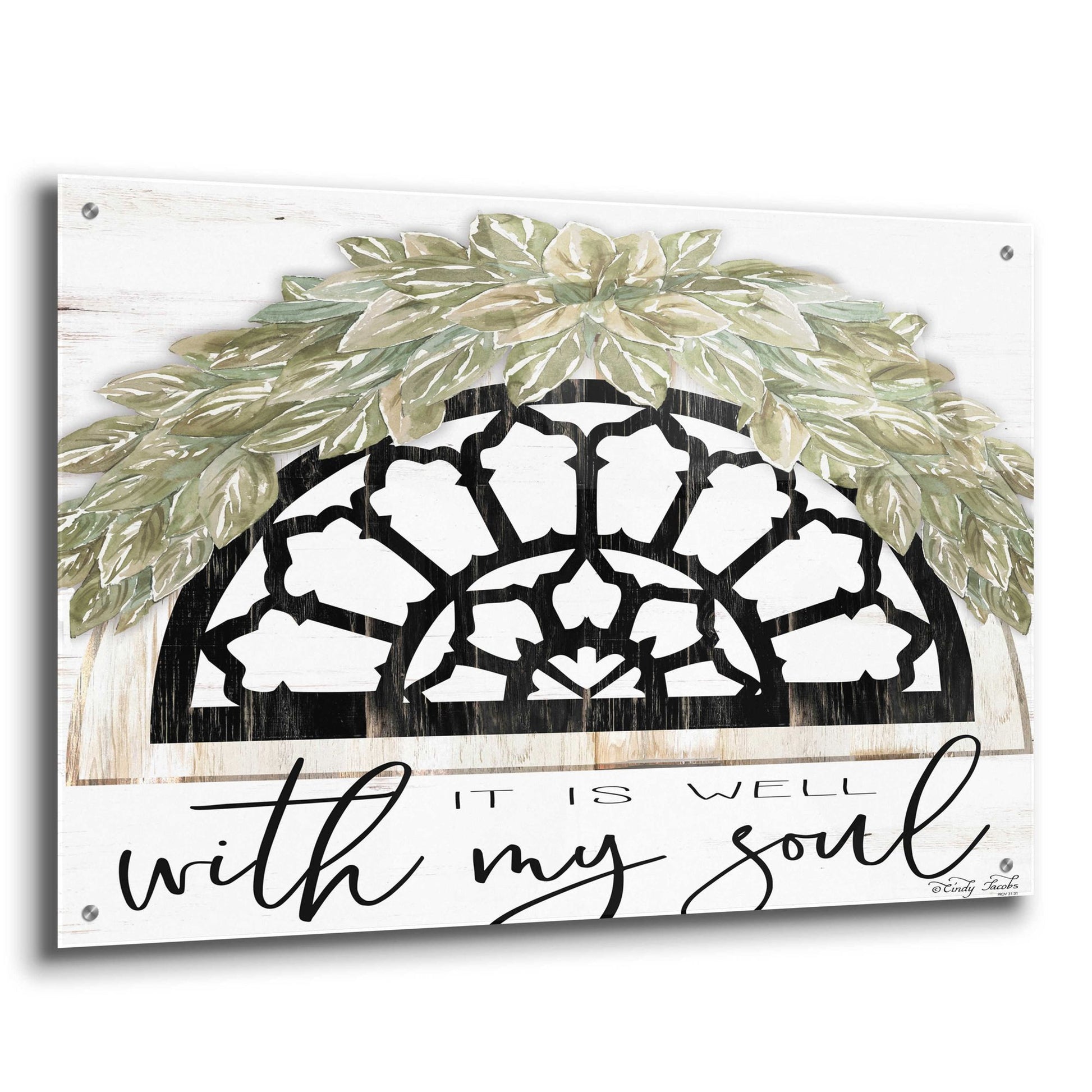 Epic Art 'With My Soul' by Cindy Jacobs, Acrylic Glass Wall Art,36x24