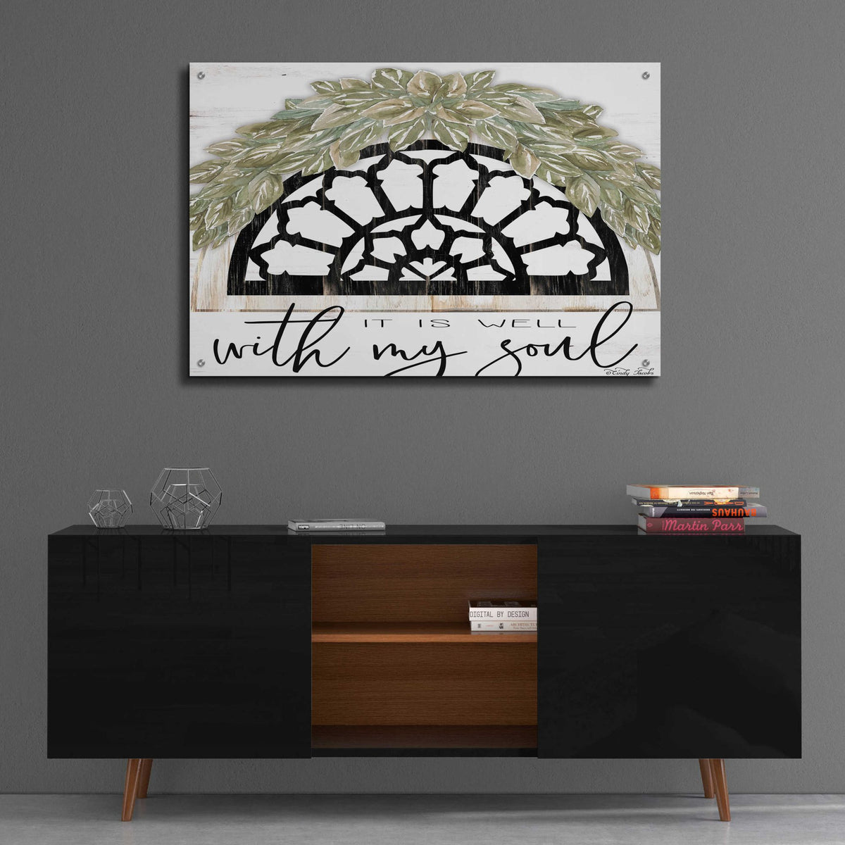 Epic Art 'With My Soul' by Cindy Jacobs, Acrylic Glass Wall Art,36x24