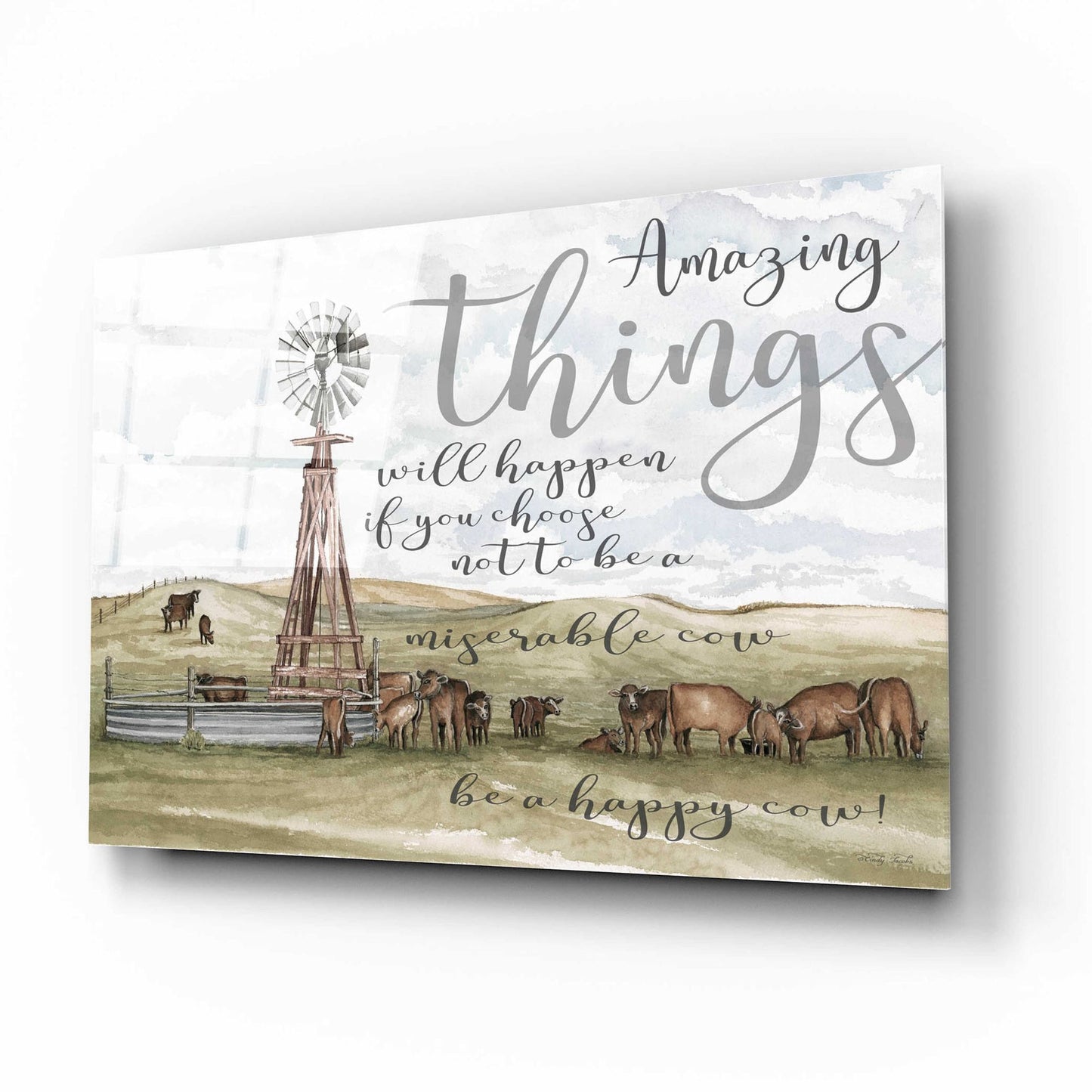 Epic Art 'Amazing Things' by Cindy Jacobs, Acrylic Glass Wall Art,16x12