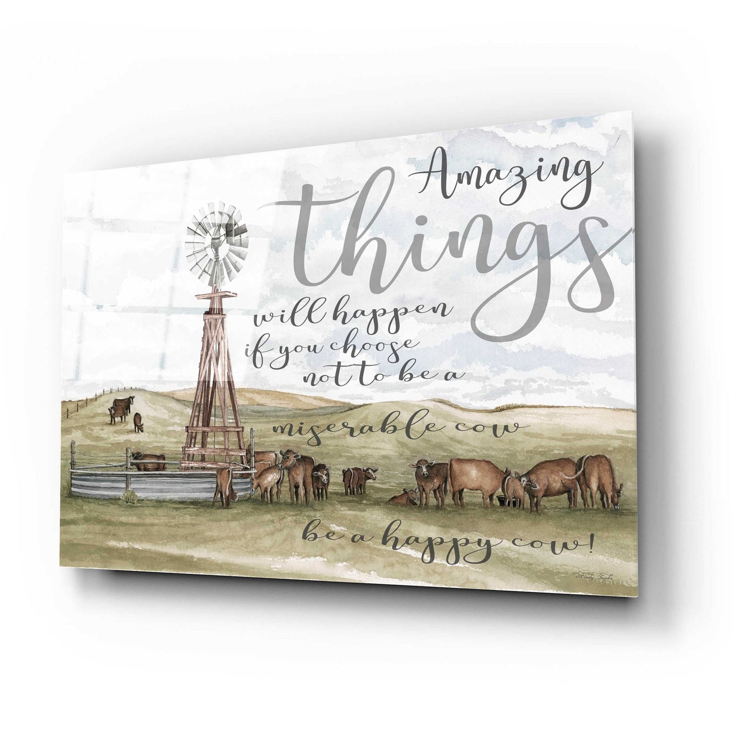 Epic Art 'Amazing Things' by Cindy Jacobs, Acrylic Glass Wall Art,24x16