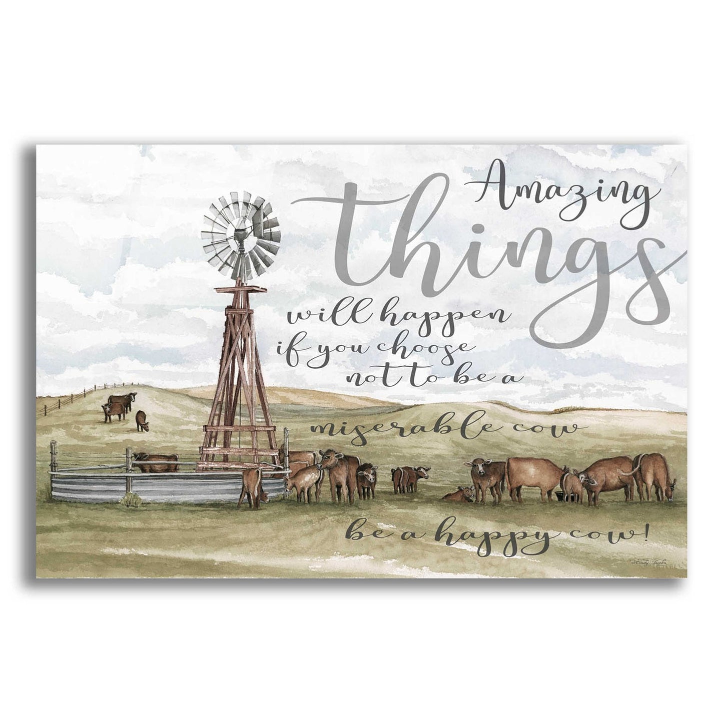 Epic Art 'Amazing Things' by Cindy Jacobs, Acrylic Glass Wall Art,24x16