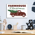 Farmhouse Christmas Truck by Cindy Jacobs - 16x12 acrylic wall art in a room