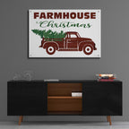 Farmhouse Christmas Truck by Cindy Jacobs - 36x24 acrylic wall art in a room