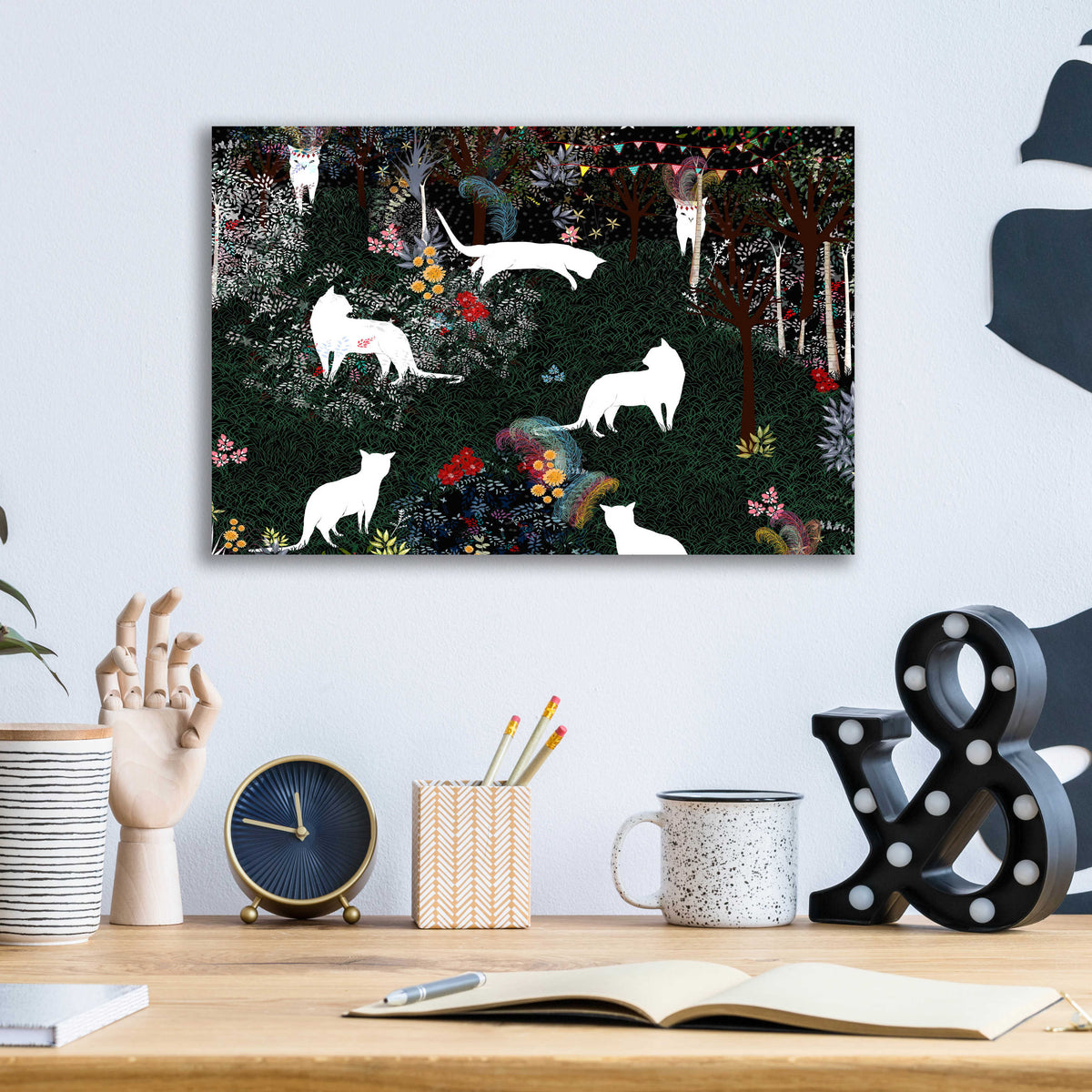 Cat Heaven by Art and Ghosts - 16x12 acrylic wall art in a room