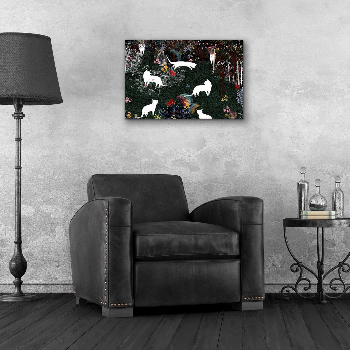Cat Heaven by Art and Ghosts - 24x16 acrylic wall art in a room