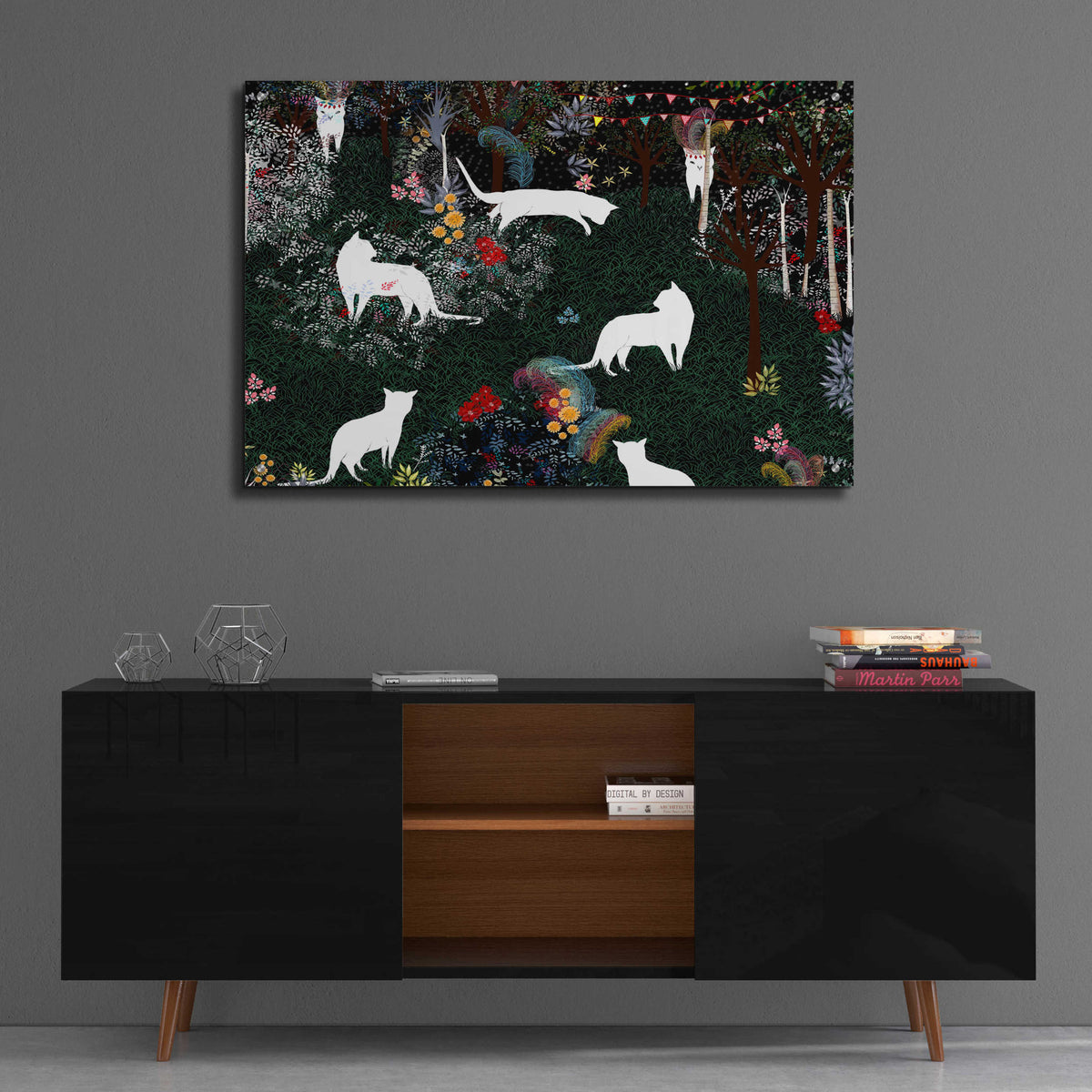Cat Heaven by Art and Ghosts - 36x24 acrylic wall art in a room
