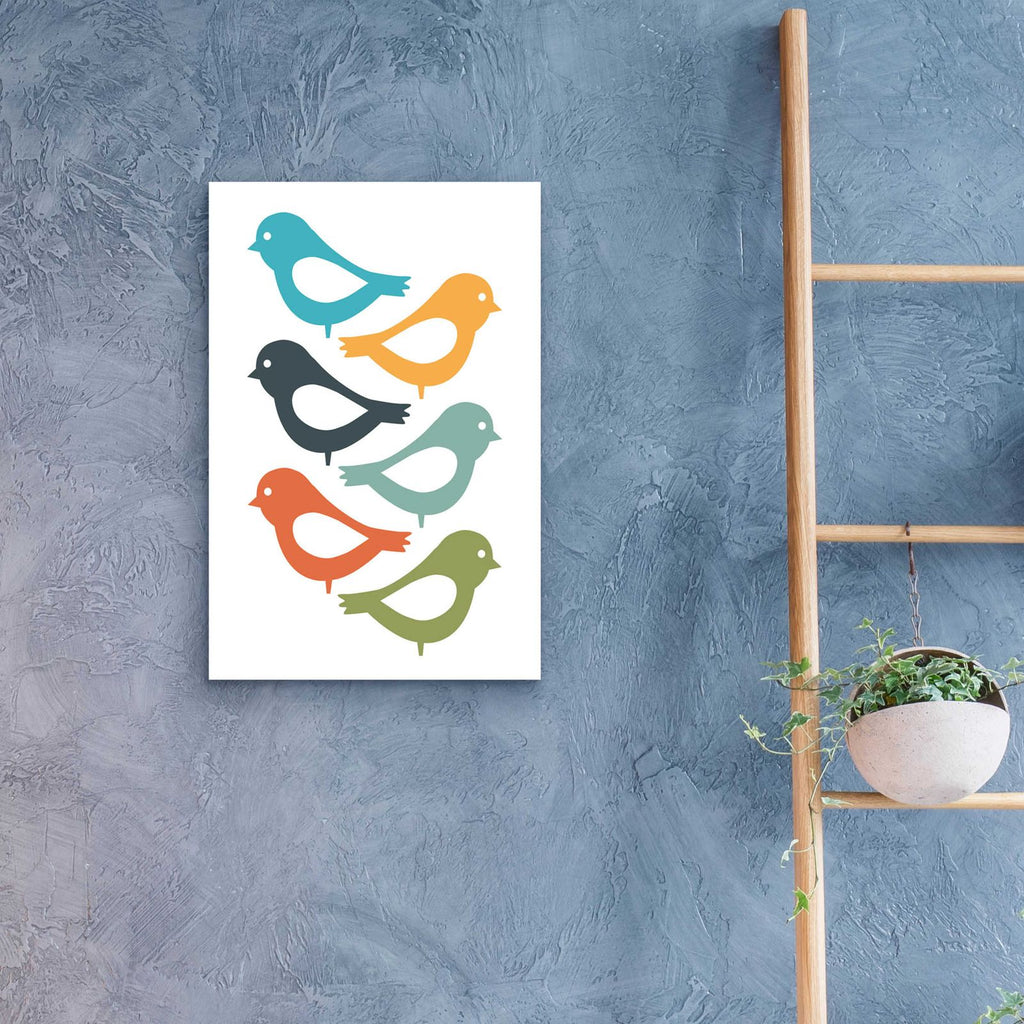 Playful Birds by Ayse - 16x24 acrylic wall art in a room