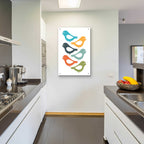 Playful Birds by Ayse - 24x36 acrylic wall art in a room