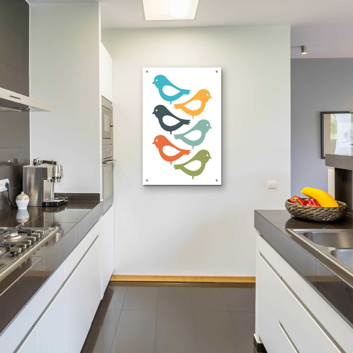 Playful Birds by Ayse - 24x36 acrylic wall art in a room
