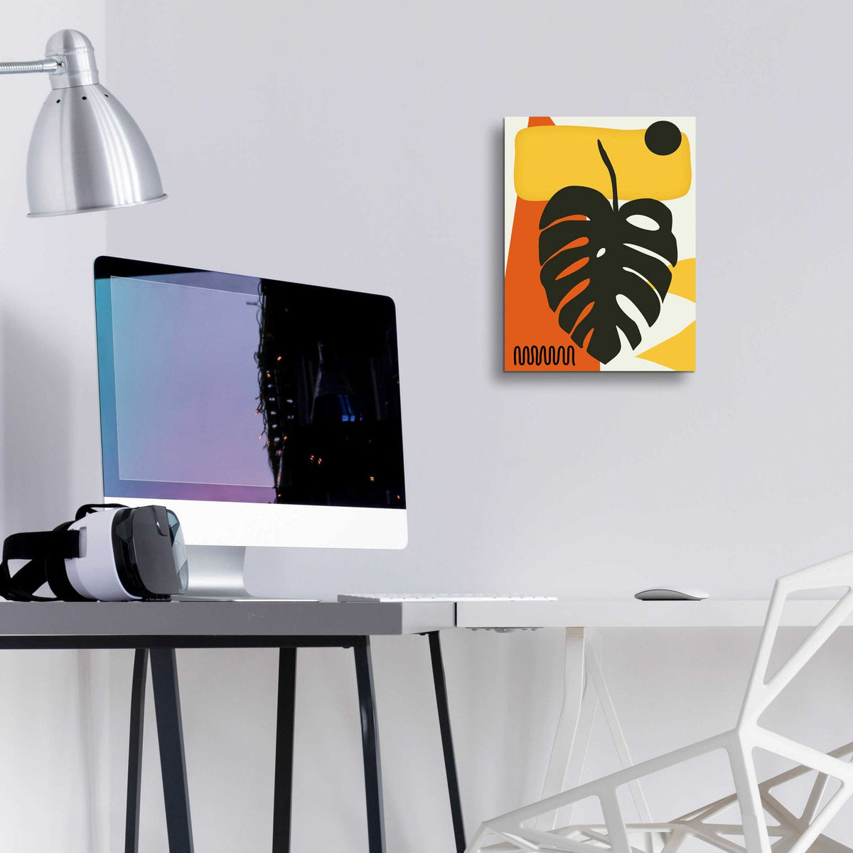 Tropical Leaves Two by Ayse - 12x16 acrylic wall art in a room