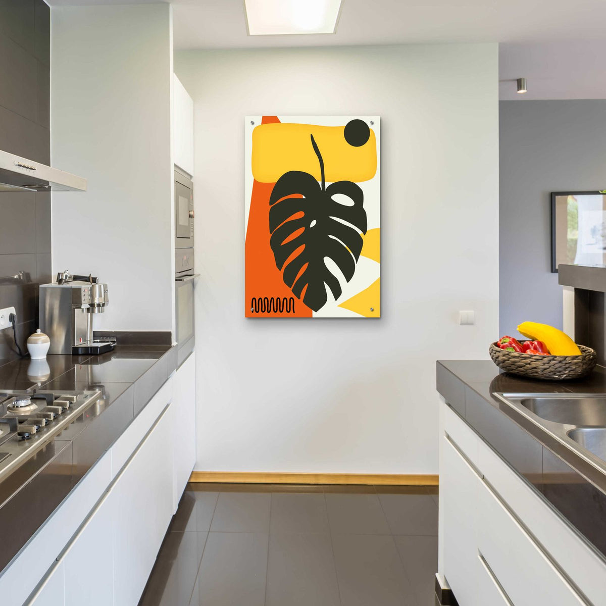 Tropical Leaves Two by Ayse - 24x36 acrylic wall art in a room