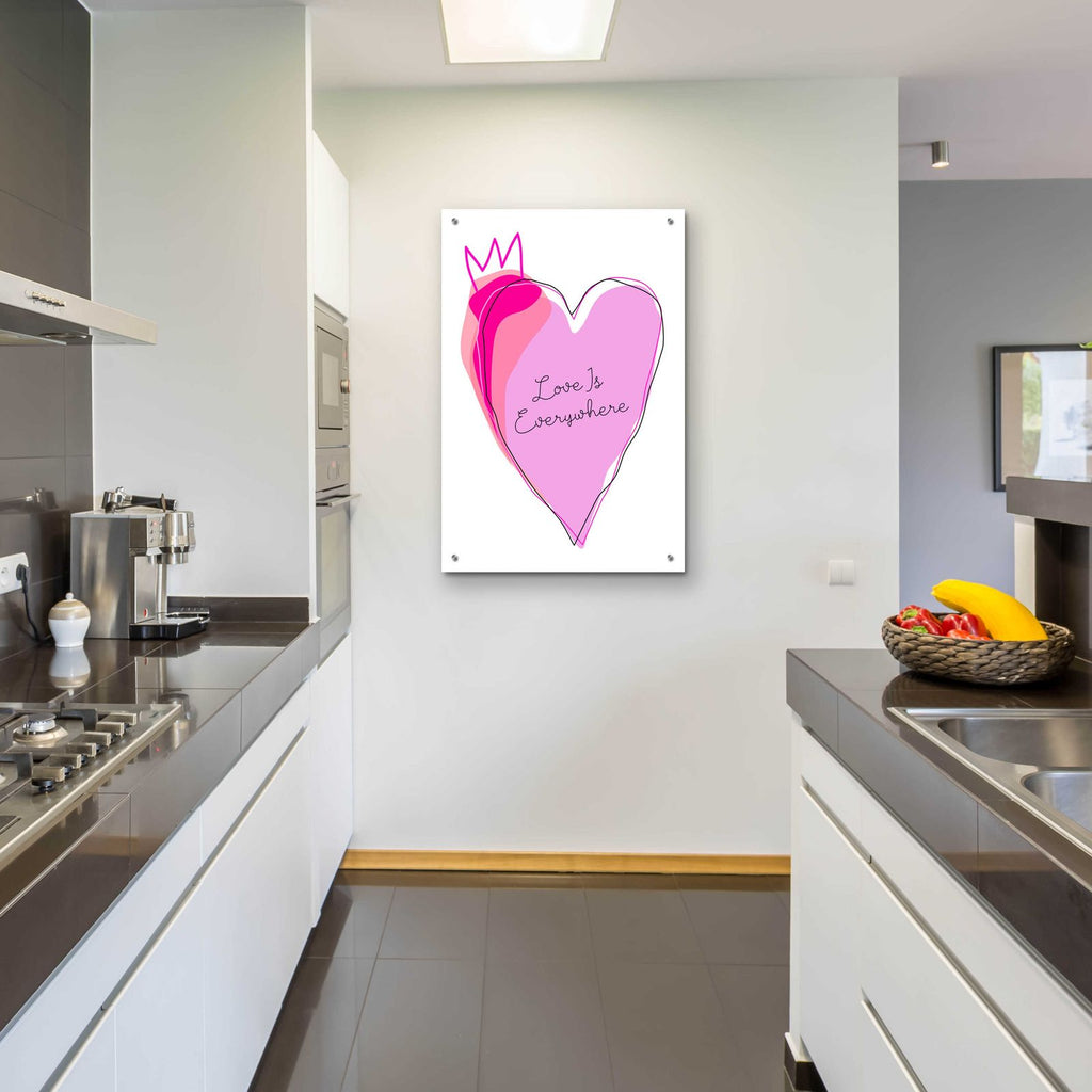 Love is Everywhere by Ayse - 24x36 acrylic wall art in a room