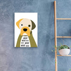Woof by Ayse - 16x24 acrylic wall art in a room