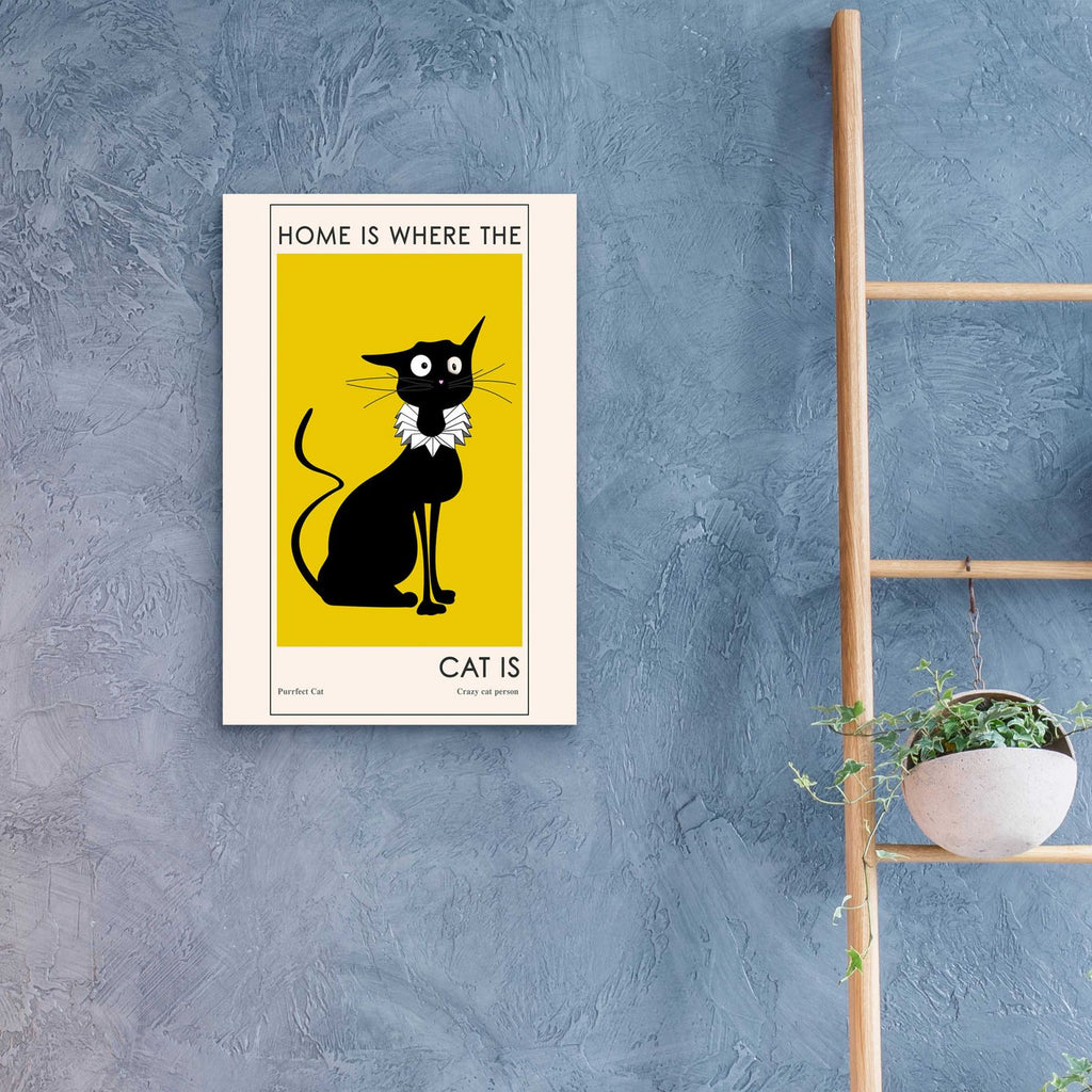 Home Is where The Cat Is by Ayse - 16x24 acrylic wall art in a room