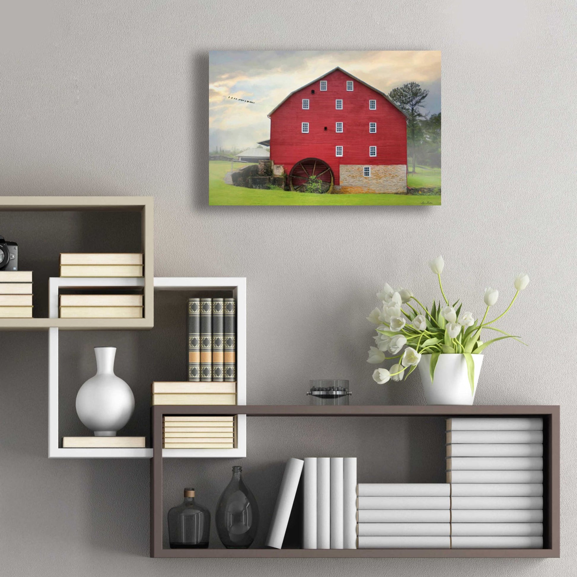 Epic Art 'Willow Grove Mill' by Lori Deiter, Acrylic Glass Wall Art,24x16