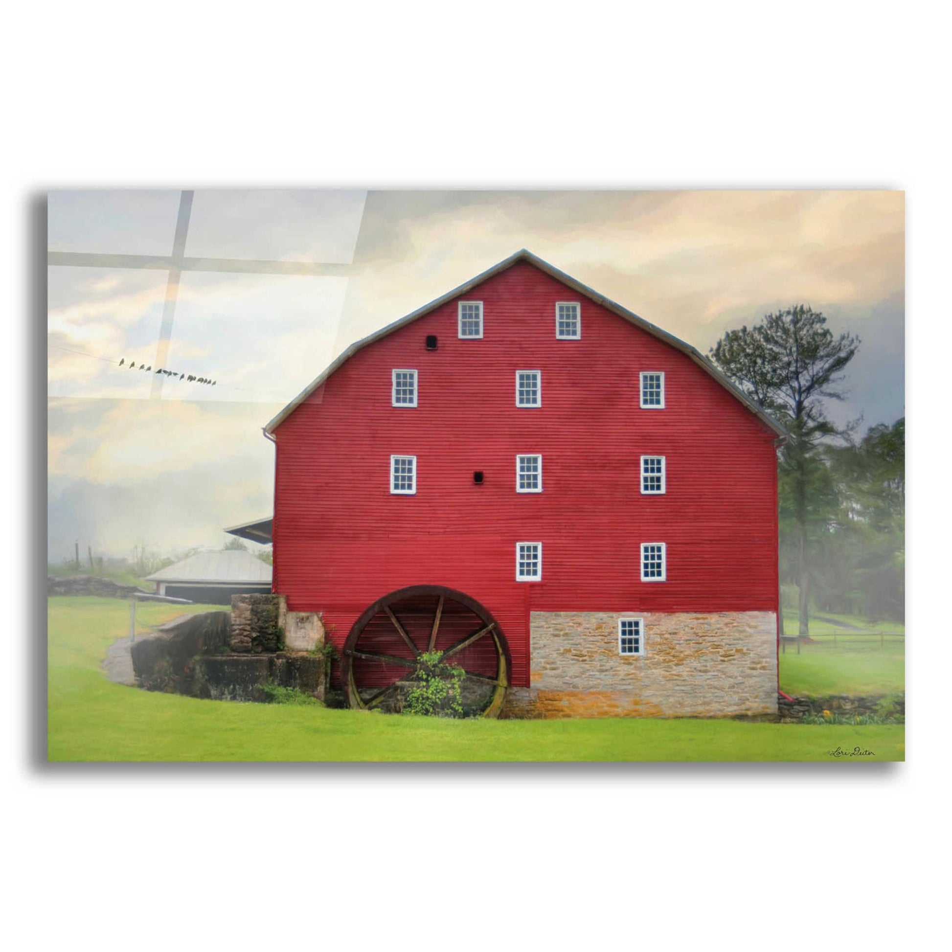 Epic Art 'Willow Grove Mill' by Lori Deiter, Acrylic Glass Wall Art,24x16