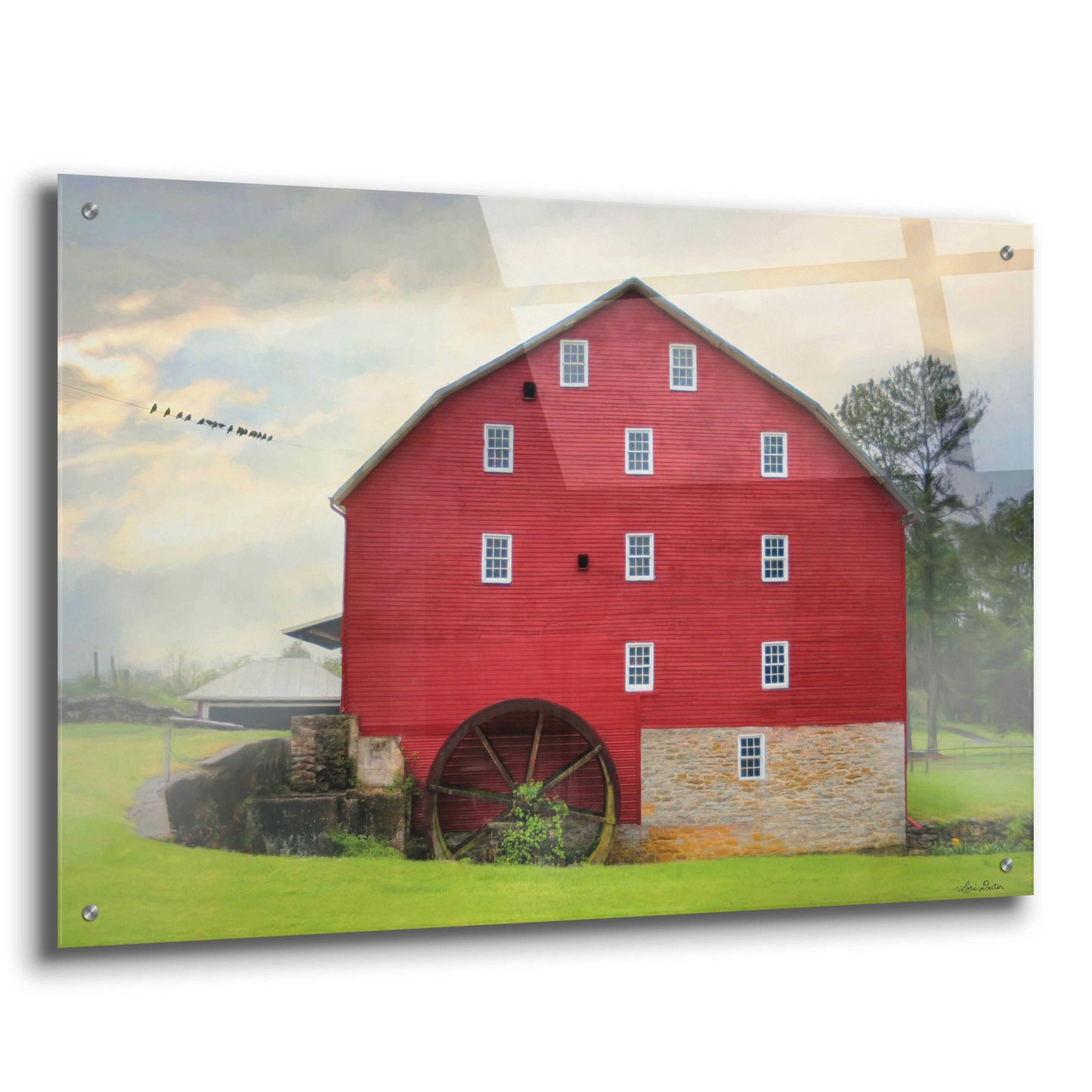 Epic Art 'Willow Grove Mill' by Lori Deiter, Acrylic Glass Wall Art,36x24