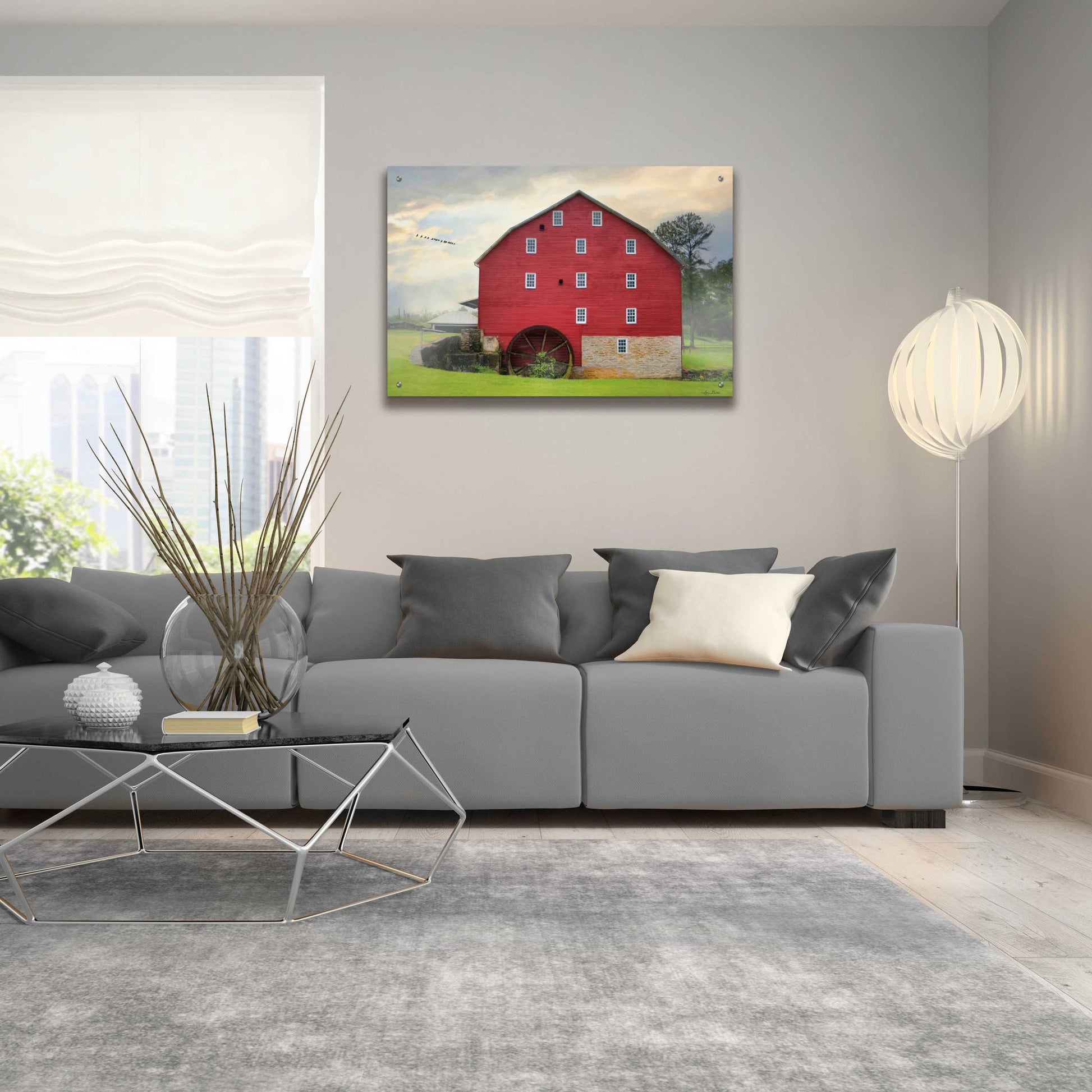 Epic Art 'Willow Grove Mill' by Lori Deiter, Acrylic Glass Wall Art,36x24