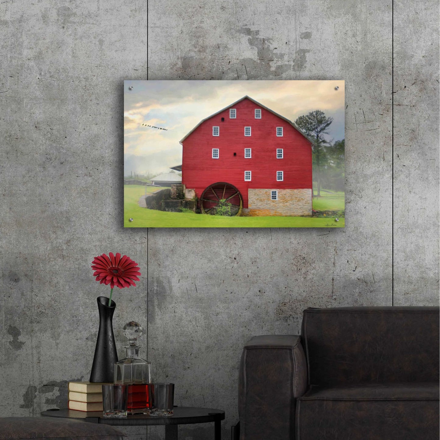 Epic Art 'Willow Grove Mill' by Lori Deiter, Acrylic Glass Wall Art,36x24