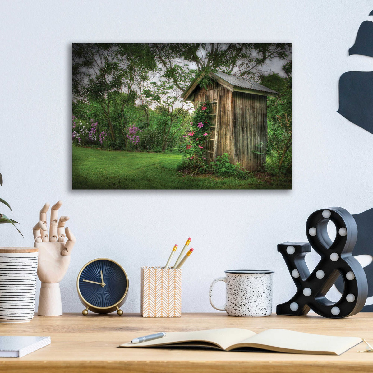 Epic Art 'Fragrant Outhouse' by Lori Deiter, Acrylic Glass Wall Art,16x12