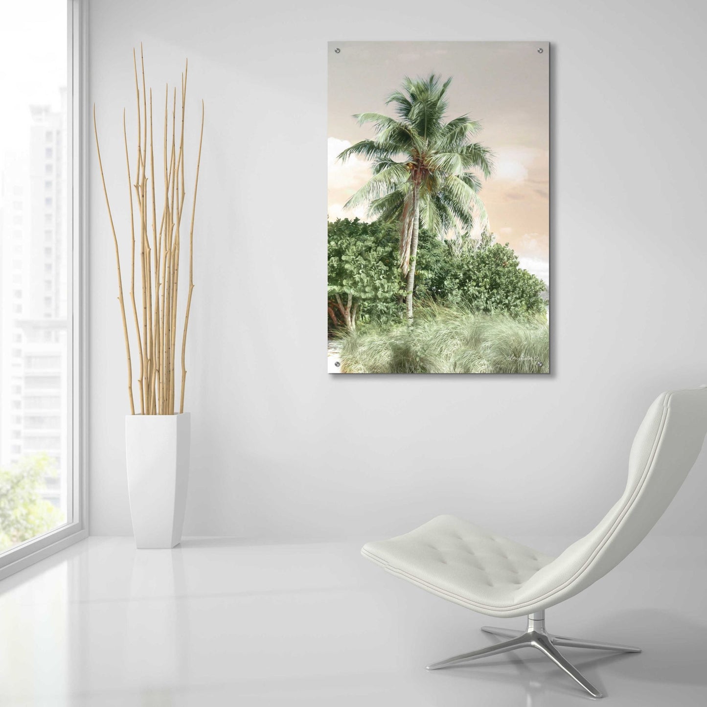 Epic Art 'Sanibel Island Palm' by Lori Deiter, Acrylic Glass Wall Art,24x36