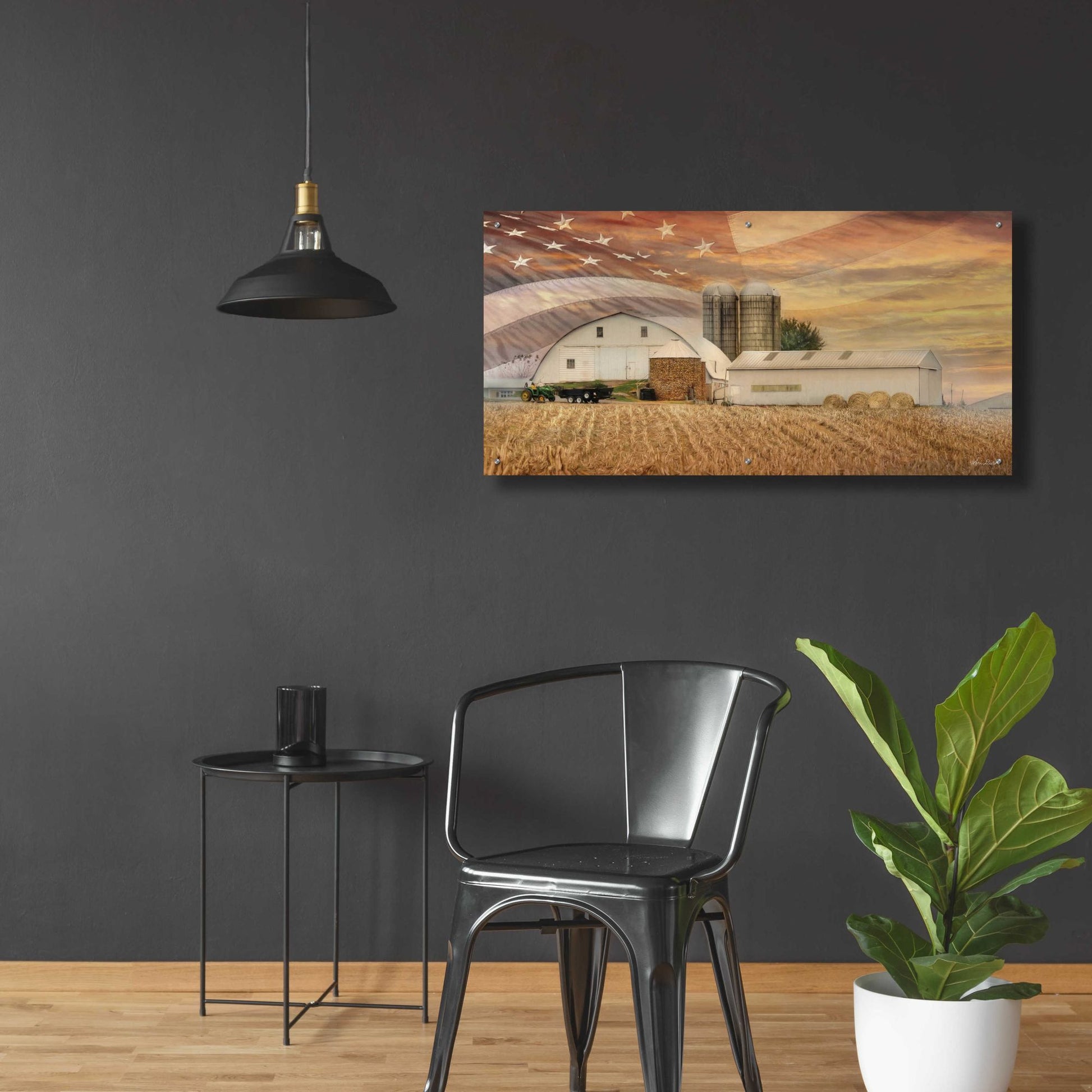 Epic Art 'American Farmland' by Lori Deiter, Acrylic Glass Wall Art,48x24