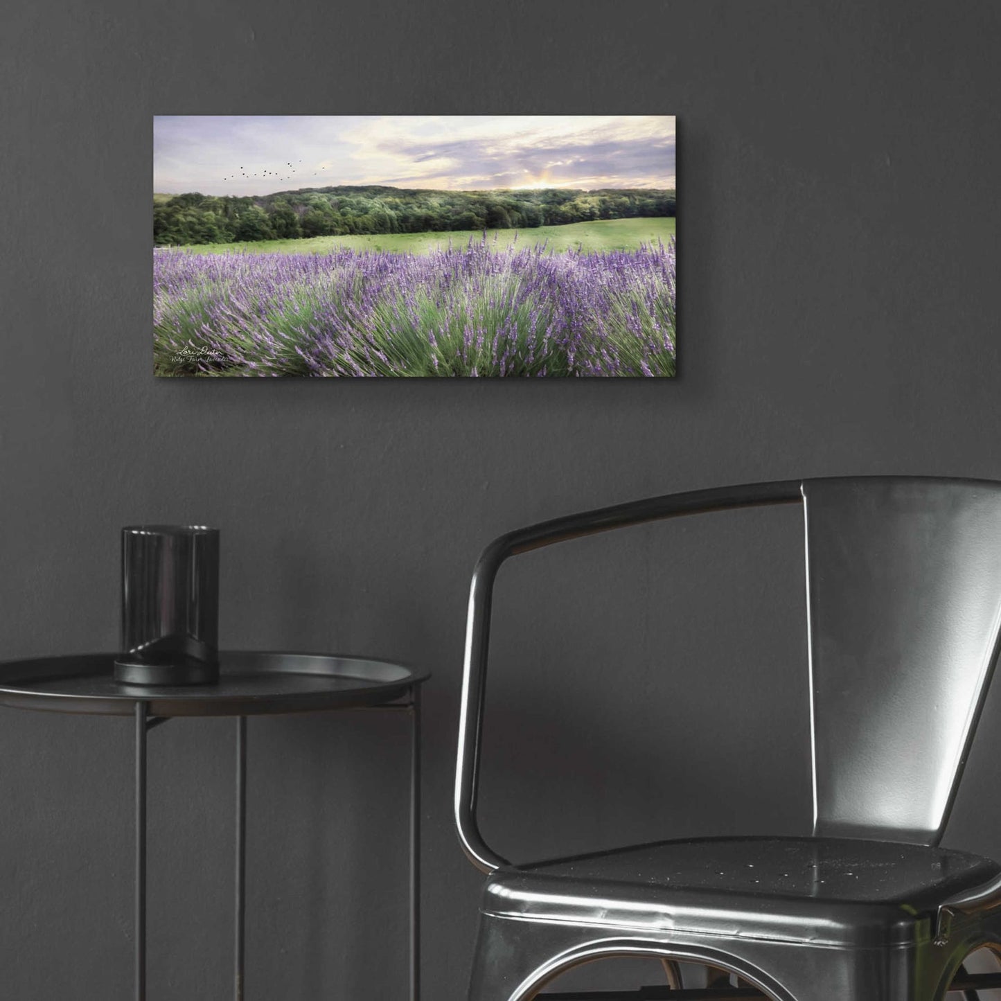 Epic Art 'Lavender Fields' by Lori Deiter, Acrylic Glass Wall Art,24x12