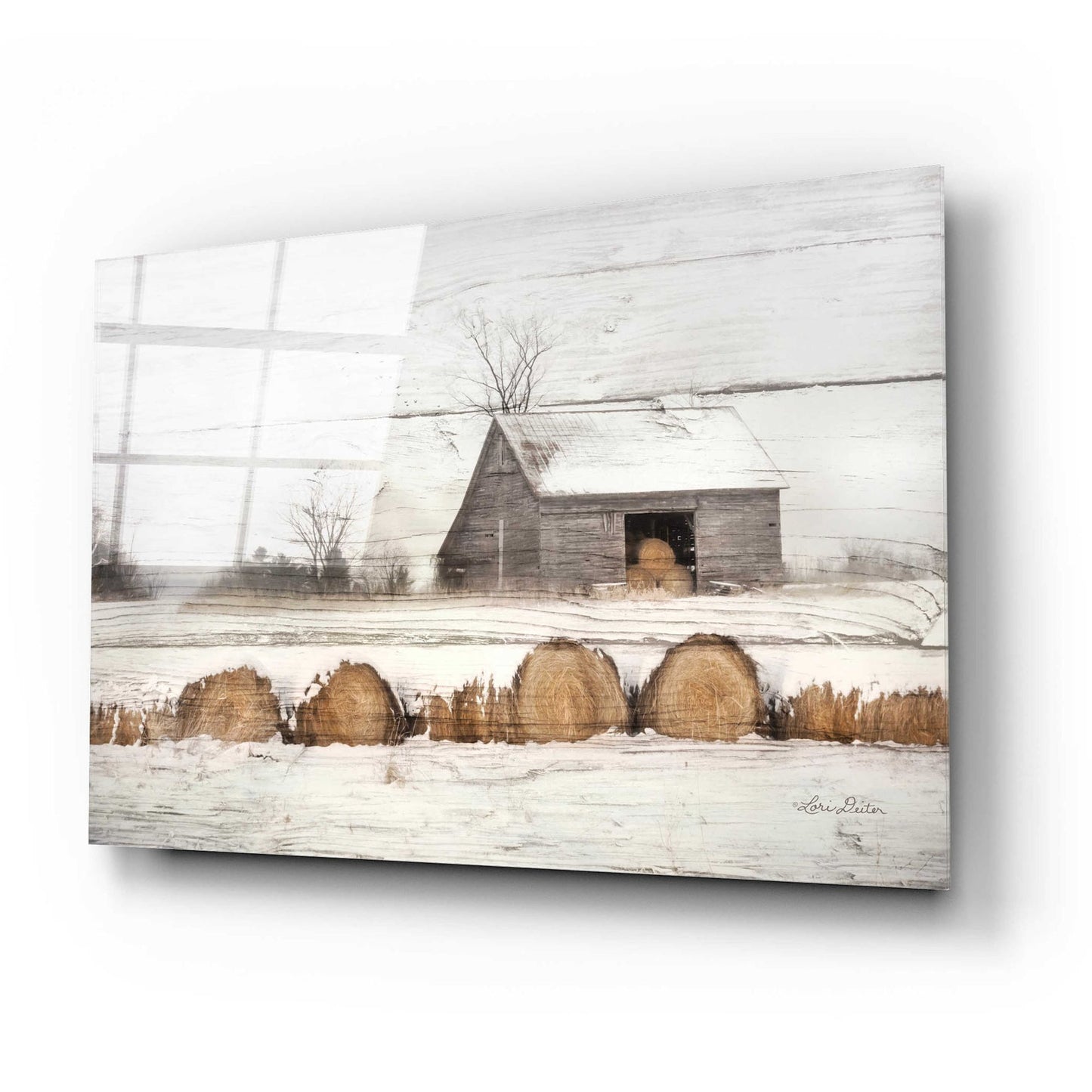 Epic Art 'Vermont Hay' by Lori Deiter, Acrylic Glass Wall Art,24x16