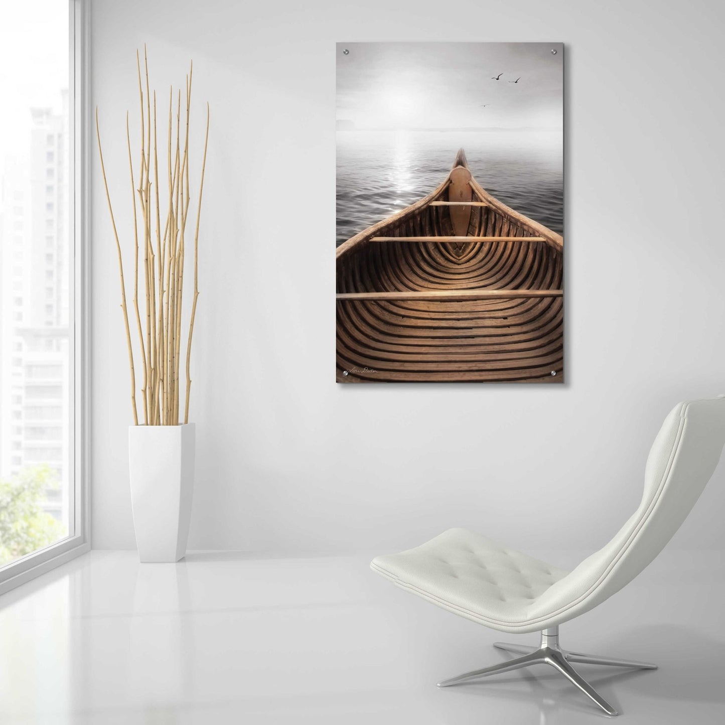 Epic Art 'Old Wooden Canoe' by Lori Deiter, Acrylic Glass Wall Art,24x36