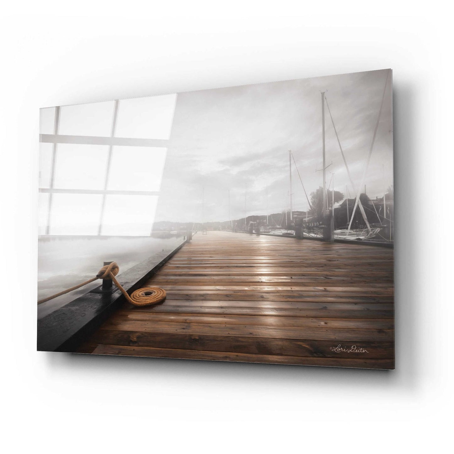 Epic Art 'Newport Dock I' by Lori Deiter, Acrylic Glass Wall Art,24x16