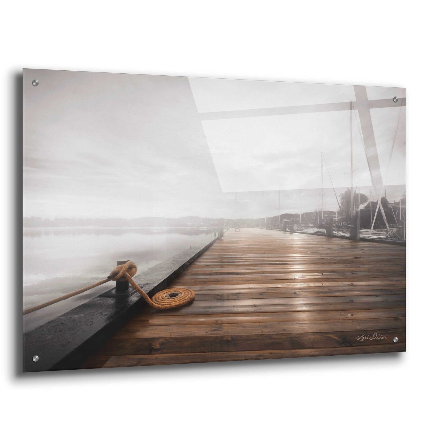 Epic Art 'Newport Dock I' by Lori Deiter, Acrylic Glass Wall Art,36x24