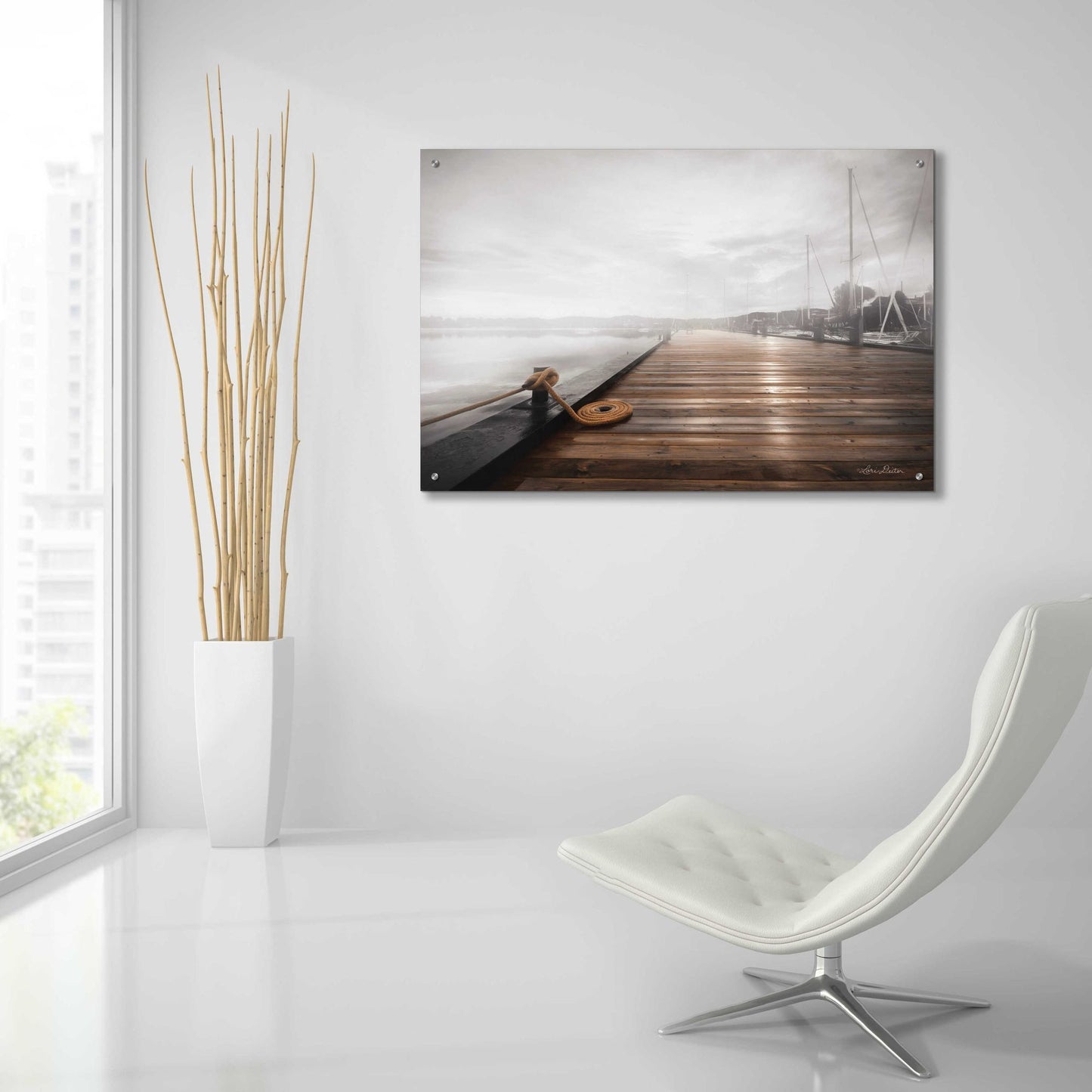 Epic Art 'Newport Dock I' by Lori Deiter, Acrylic Glass Wall Art,36x24