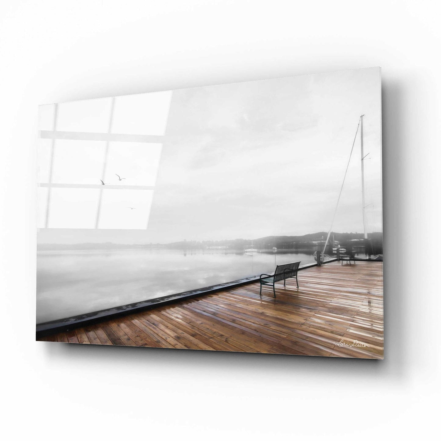 Epic Art 'Newport Dock II' by Lori Deiter, Acrylic Glass Wall Art,16x12