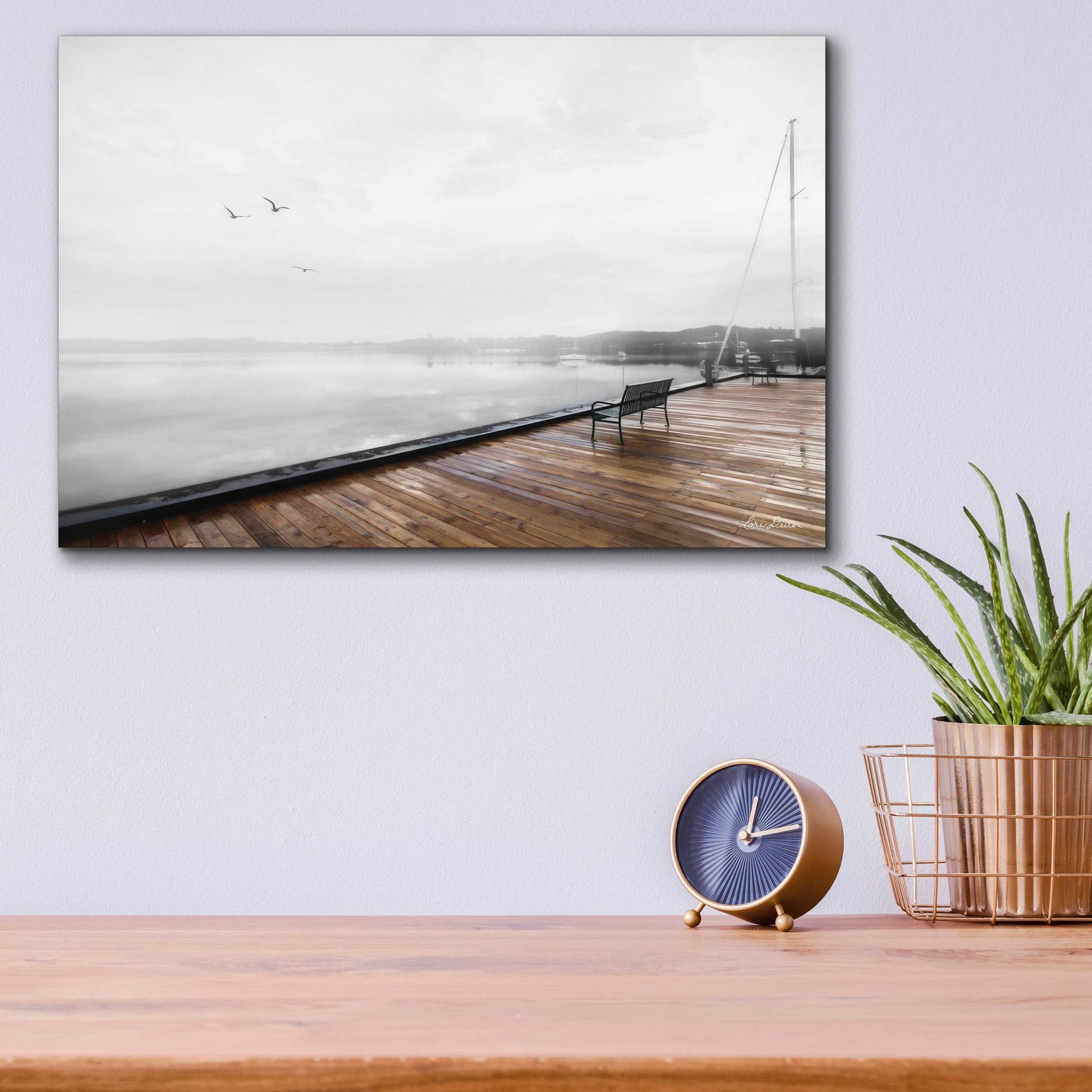 Epic Art 'Newport Dock II' by Lori Deiter, Acrylic Glass Wall Art,16x12