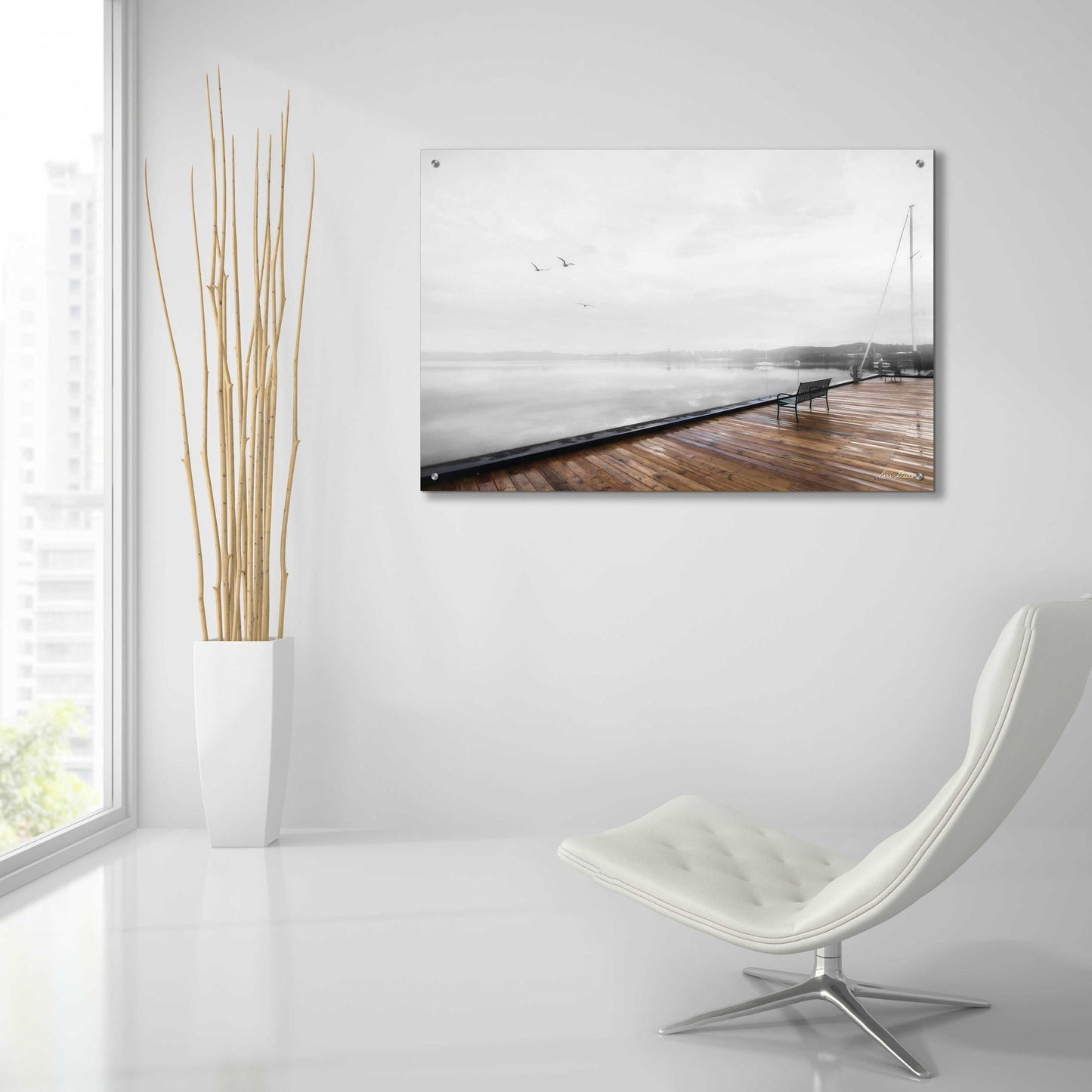 Epic Art 'Newport Dock II' by Lori Deiter, Acrylic Glass Wall Art,36x24