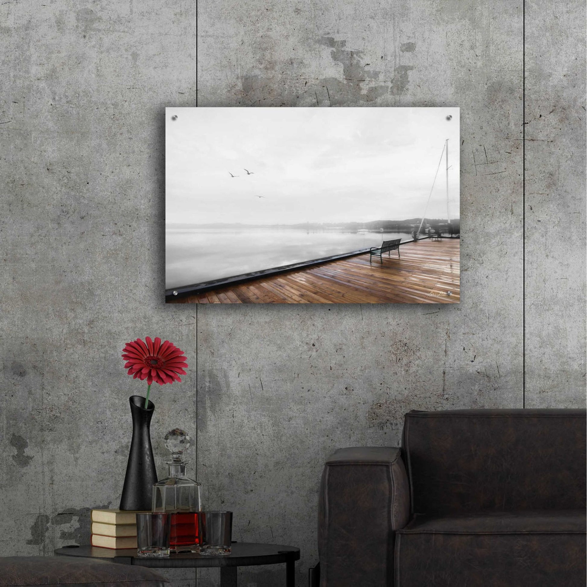 Epic Art 'Newport Dock II' by Lori Deiter, Acrylic Glass Wall Art,36x24