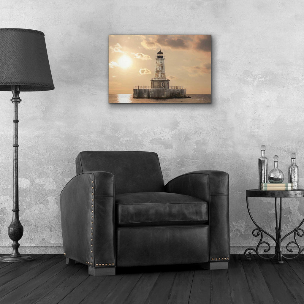 Epic Art 'Charity Shoal Lighthouse' by Lori Deiter, Acrylic Glass Wall Art,24x16