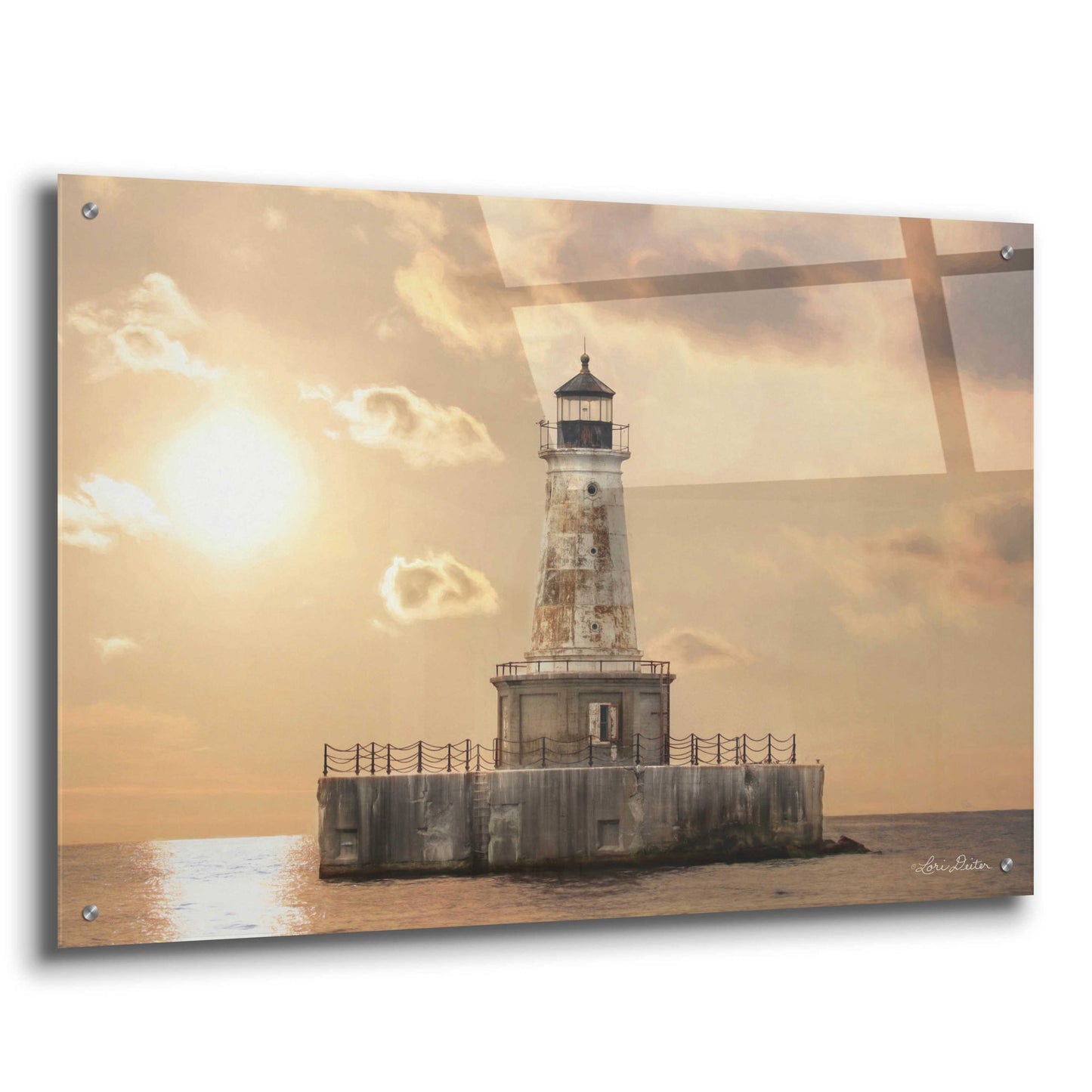 Epic Art 'Charity Shoal Lighthouse' by Lori Deiter, Acrylic Glass Wall Art,36x24