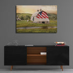 Epic Art 'Flag Barn' by Lori Deiter, Acrylic Glass Wall Art,36x24