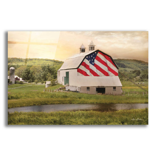 Epic Art 'Flag Barn' by Lori Deiter, Acrylic Glass Wall Art