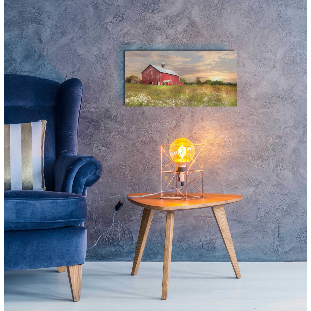 Epic Art 'Vermont Landscape' by Lori Deiter, Acrylic Glass Wall Art,24x12