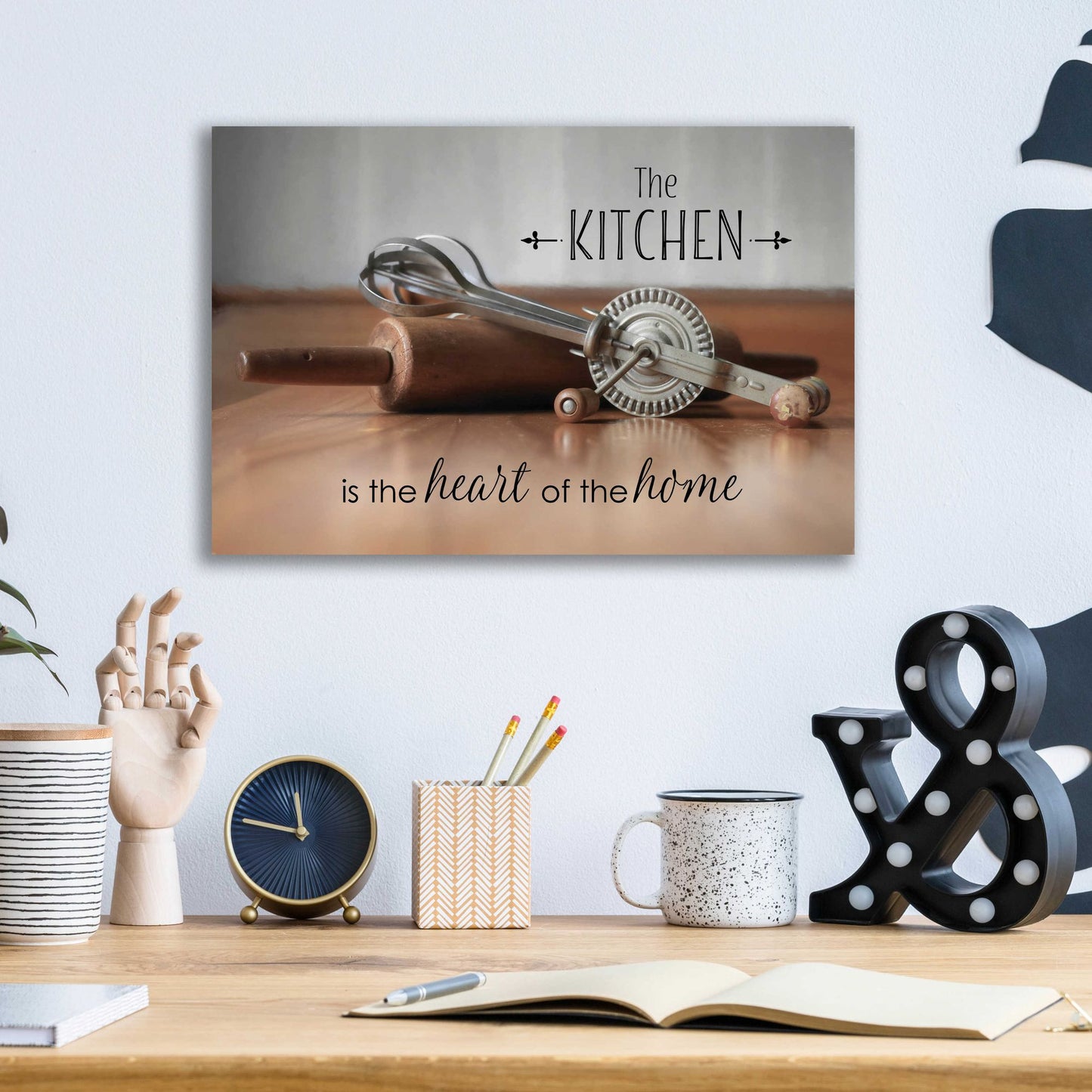 Epic Art 'The Kitchen is the Heart of the Home' by Lori Deiter, Acrylic Glass Wall Art,16x12