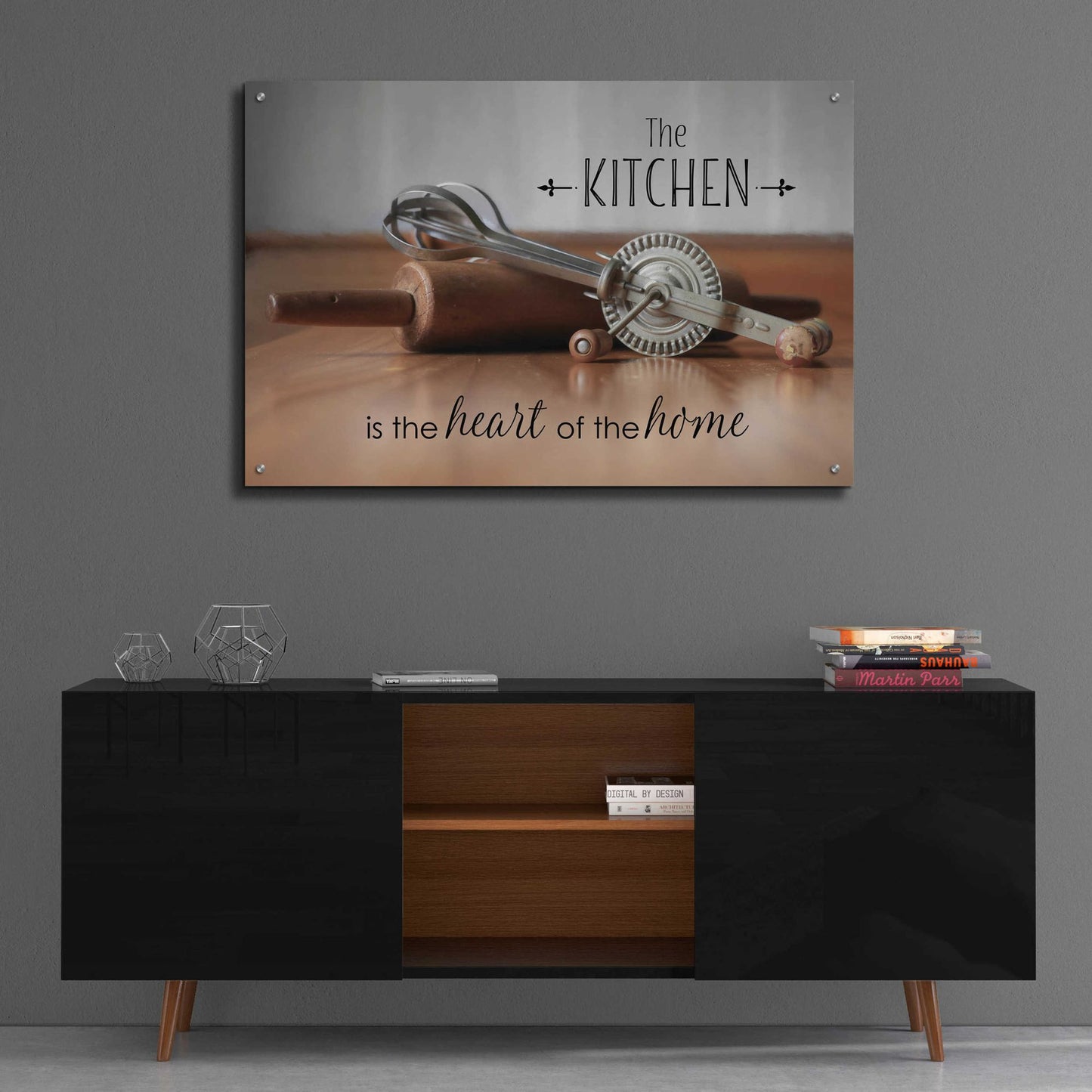 Epic Art 'The Kitchen is the Heart of the Home' by Lori Deiter, Acrylic Glass Wall Art,36x24