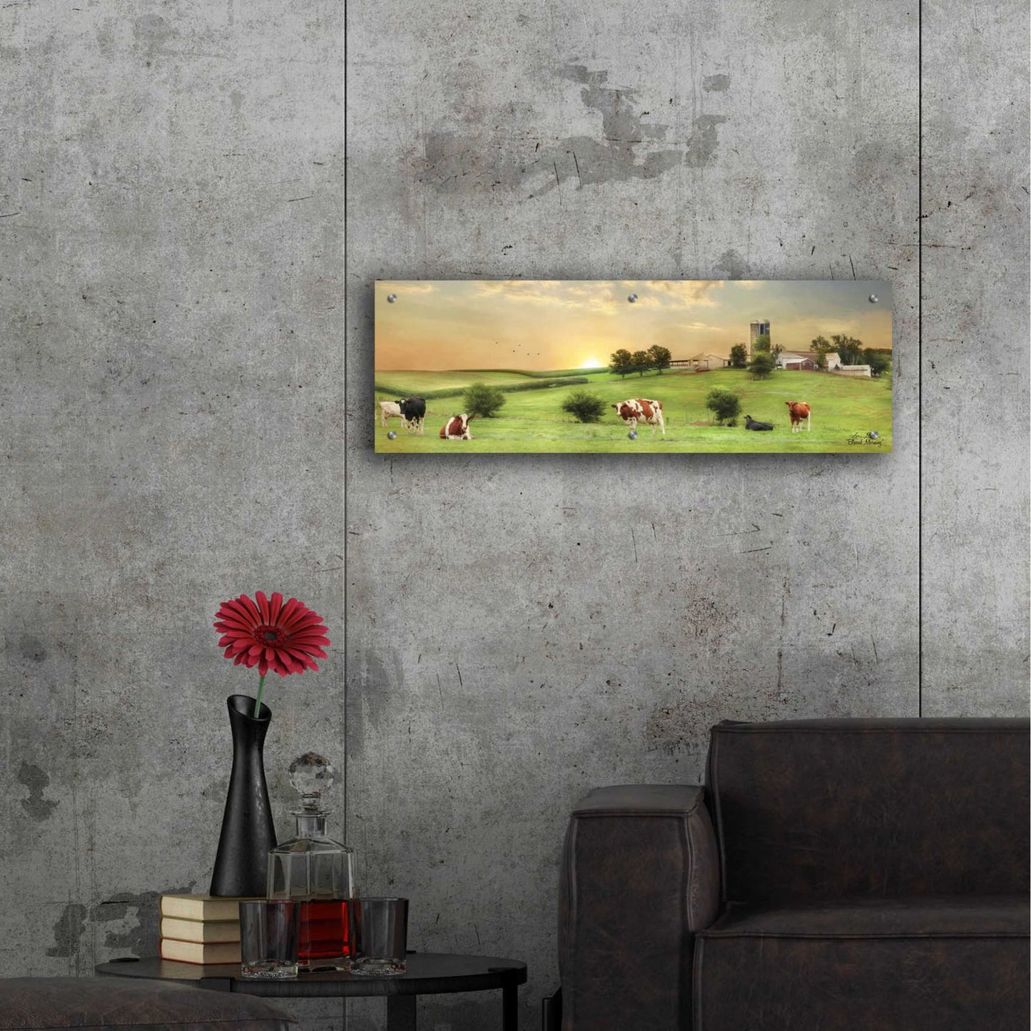 Epic Art 'Blessed Morning' by Lori Deiter, Acrylic Glass Wall Art,36x12